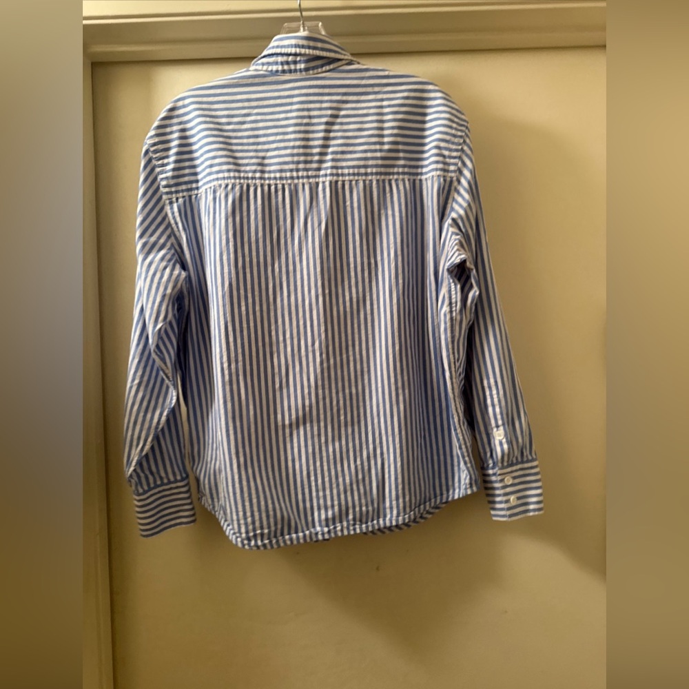 Reformation Blue Striped Button Down Shirt - Picture 11 of 12